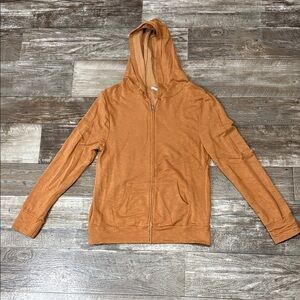 Women’s Burnt Orange Zip-Up Hoodie Size Large